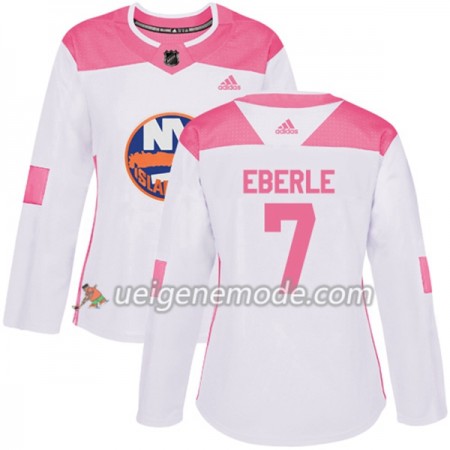 Dame Eishockey New York Islanders Trikot Jordan Eberle 7 Adidas 2017-2018 Weiß Pink Fashion Authentic